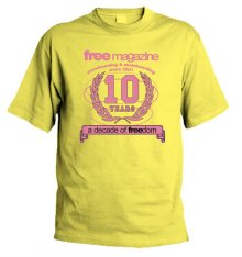 FREE MAGAZINE 10 years anniversary - A Decade of FREEdom - yellow