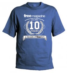 FREE MAGAZINE 10 years anniversary - A Decade of FREEdom - blue